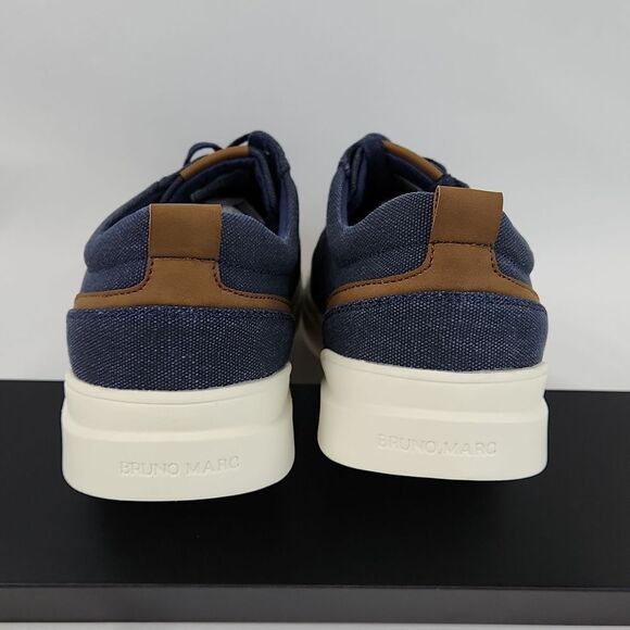 🩵NIB Bruno Marc Blue Canvas Skate Sneakers Size 11 - Picture 9 of 12